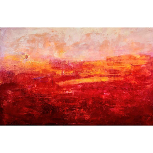 Freies Spiel 200 x 135 cm – modernes Leinwandbild, Detailansicht Motiv 1.0. Dieses Werk aus der Artvergnügen-Galerie ist von Rabatten ausgenommen.
Farbverlauf und Leichtigkeit
Ein Gemälde auf Keil