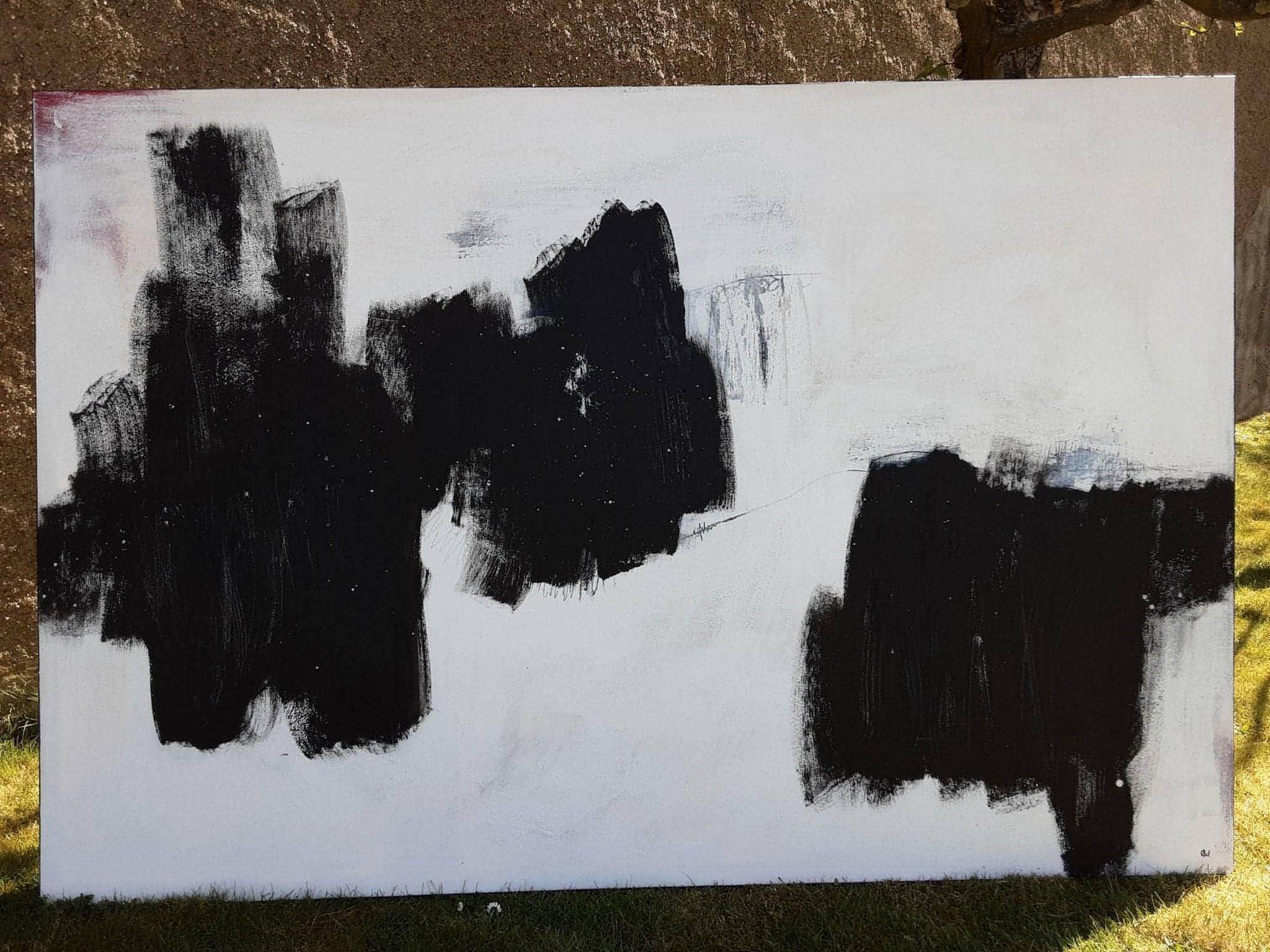 Großes schwarzweiß Bild - Freie Bahn – sofort versandbereites Leinwandbild in nan, großes Kunstwerk für moderne Wohnräume