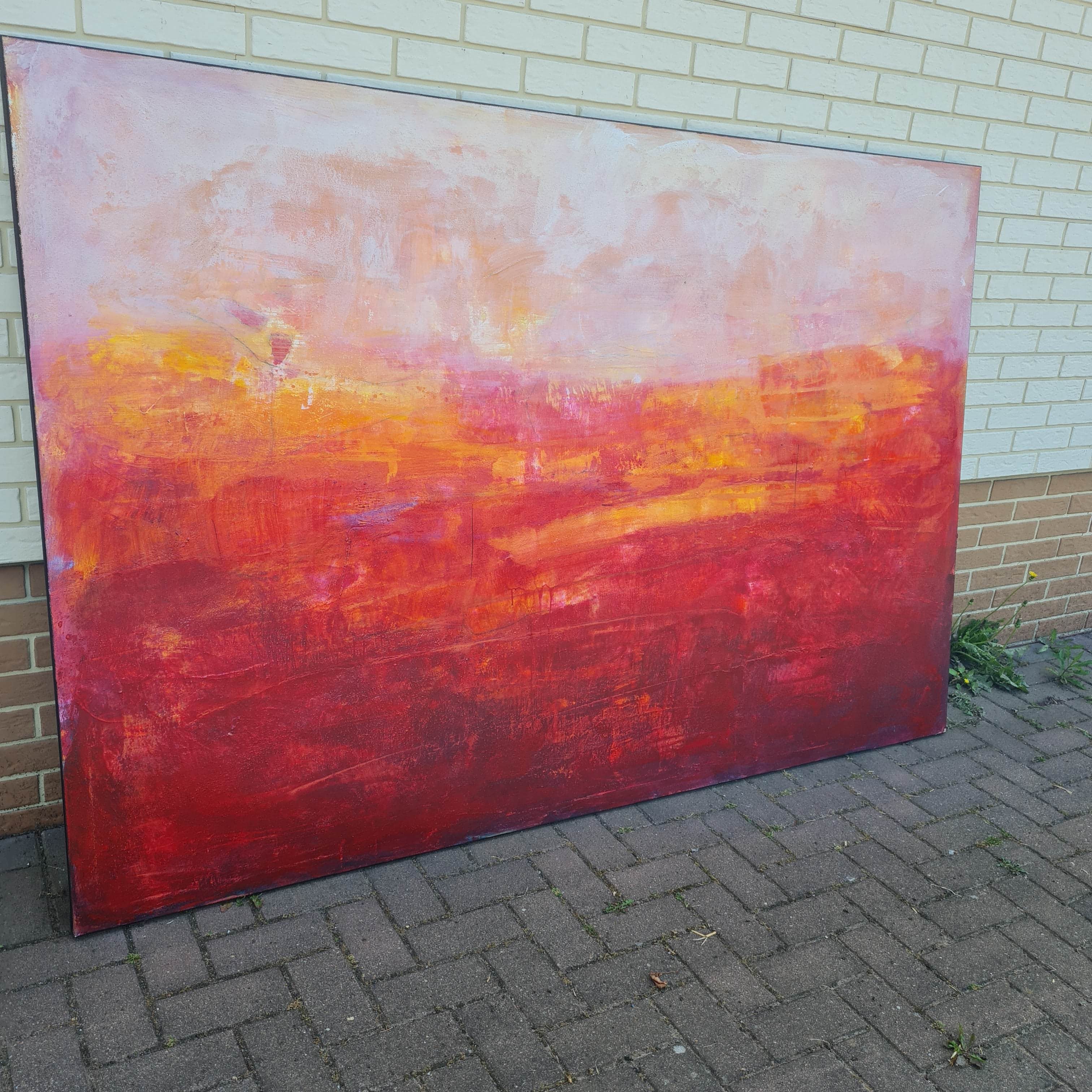 Personalisierte Auftragskunst und Gemälde: rote-sehr-grosse-bilder-auf-leinwand – Kategorie: Originalgemälde – Hersteller: