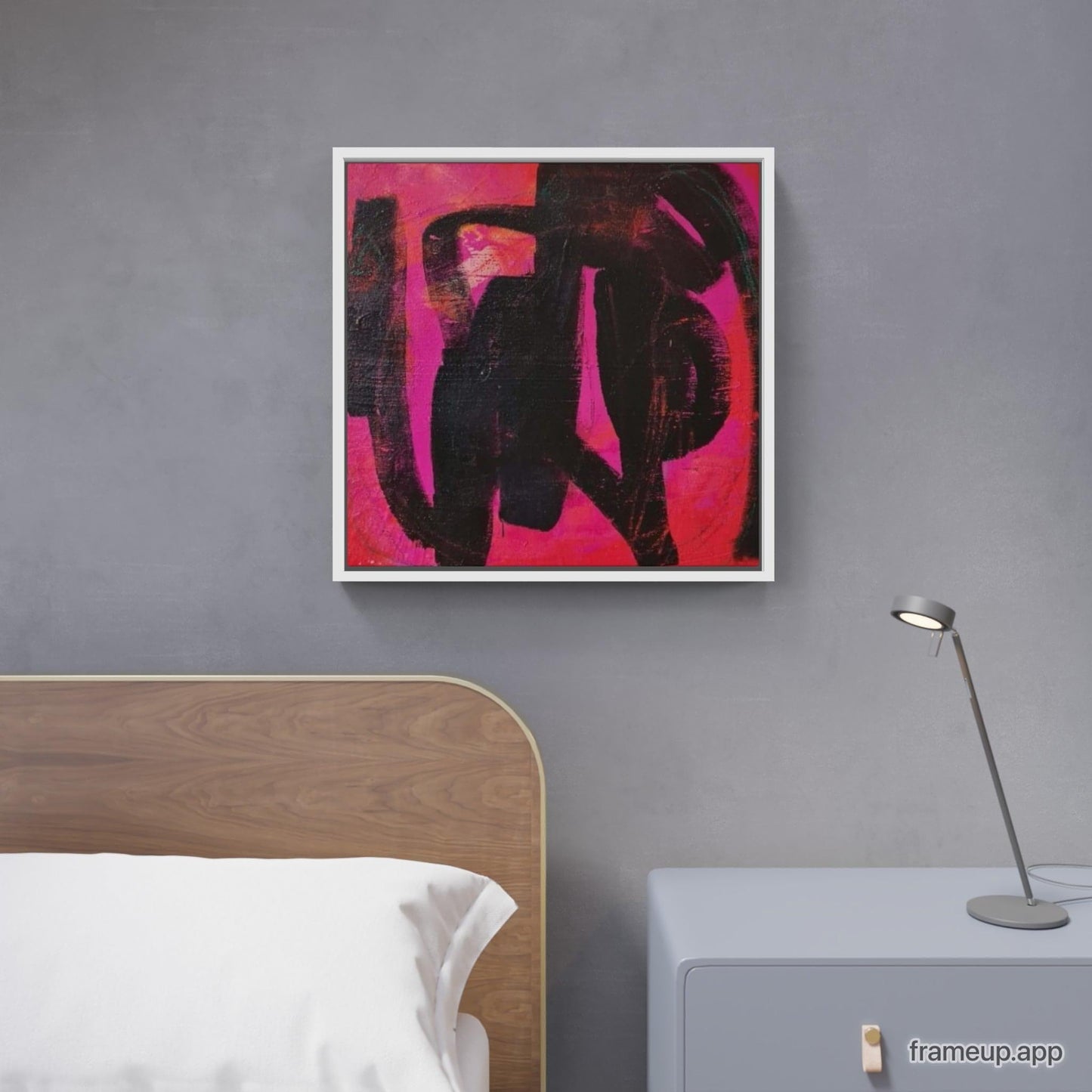 Ein rotes Gemälde für jeden Raum, jetzt in 60 x 60 cm erhältlich -Küßchen Abstrakte Bilder & moderne Auftragsmalerei, abstrakte große bilder online kaufen, Auftrags Malere