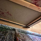 Abstraktes Gemälde – Am Kanal – Abstrakte Wandkunst über Sofa