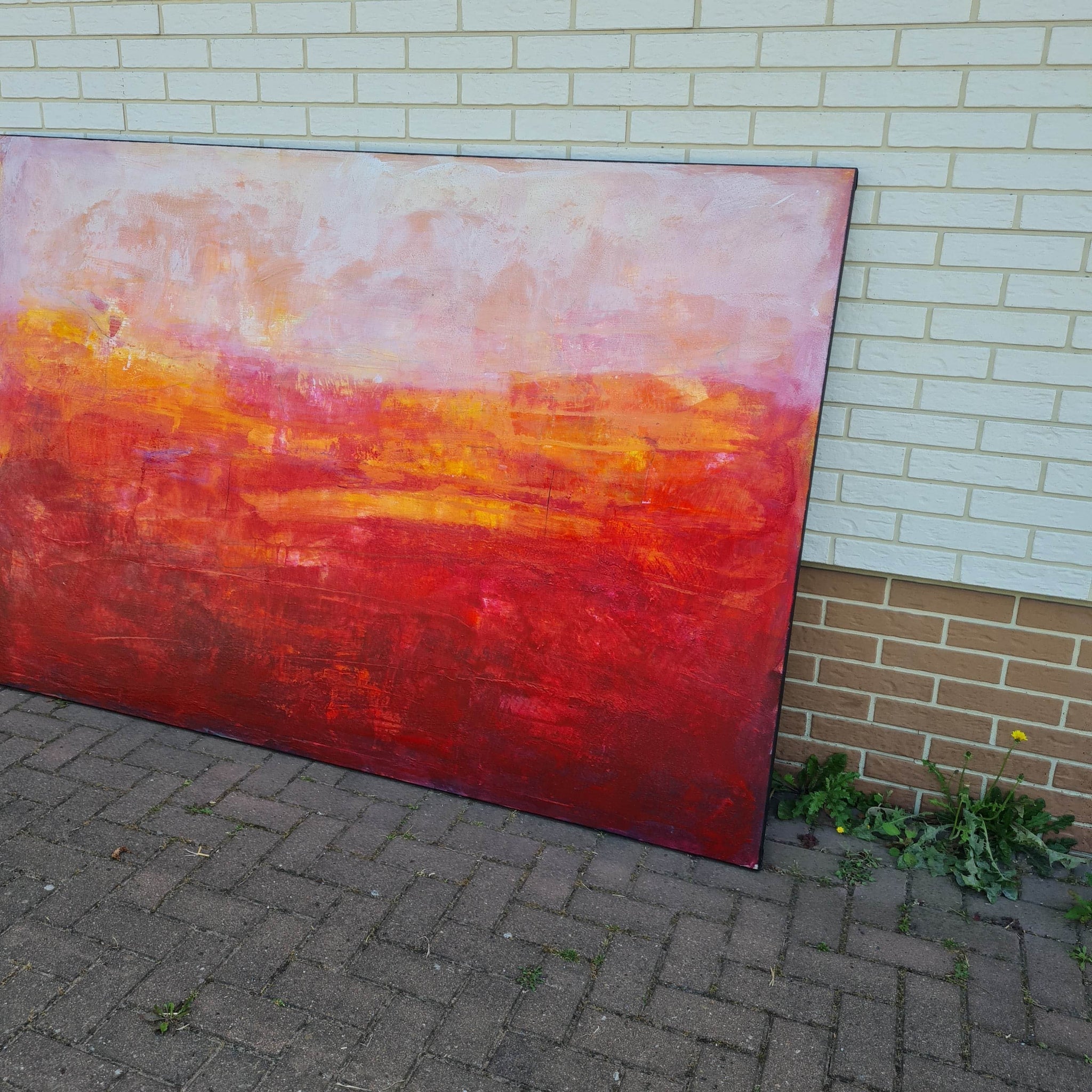 Abstraktes Gemälde für Loft – Freies Spiel 200x135cm – Loft Einzelstück Verfügbar – Kunst für hohe Räume und große Wände