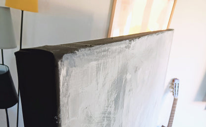 Abstraktes großes weißes Bild - Verborgene Schönheit der Küste Abstrakte Bilder & moderne Auftragsmalerei, abstrakte große bilder online kaufen, Auftrags Malere