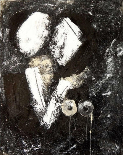 Schwarz-weiße Hommage: Kunstwerk reflektiert die Tiefe menschlicher Beziehungen Abstrakte Bilder & moderne Auftragsmalerei, abstrakte große bilder online kaufen, Auftrags Malere