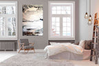 Abstraktes Gemälde für Wohnzimmer – Sommerzeit 120 X 120 Cm – Wohnzimmer Sofa Einzelstück Verfügbar – Abstrakte Wandkunst über Sofa