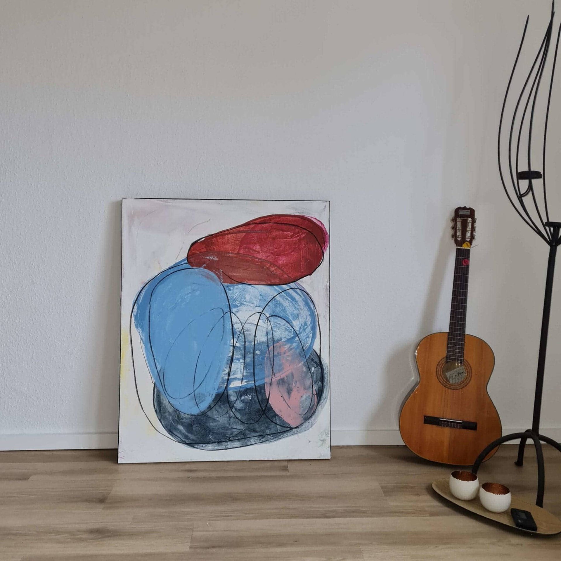 Mittendrin II, Auftragskunst, abstrakte Bilder, Kunst, Abstrakte Kunst auf Leinwand, moderne-bilder-blau-kunst, abstrakte Bilder kaufen 