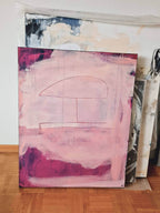 Abstraktes Gemälde – Mutterliebe 90x40cm – Schlafzimmer Einzelstück Sofort Verfügbar – Abstrakte Wandkunst über Sofa