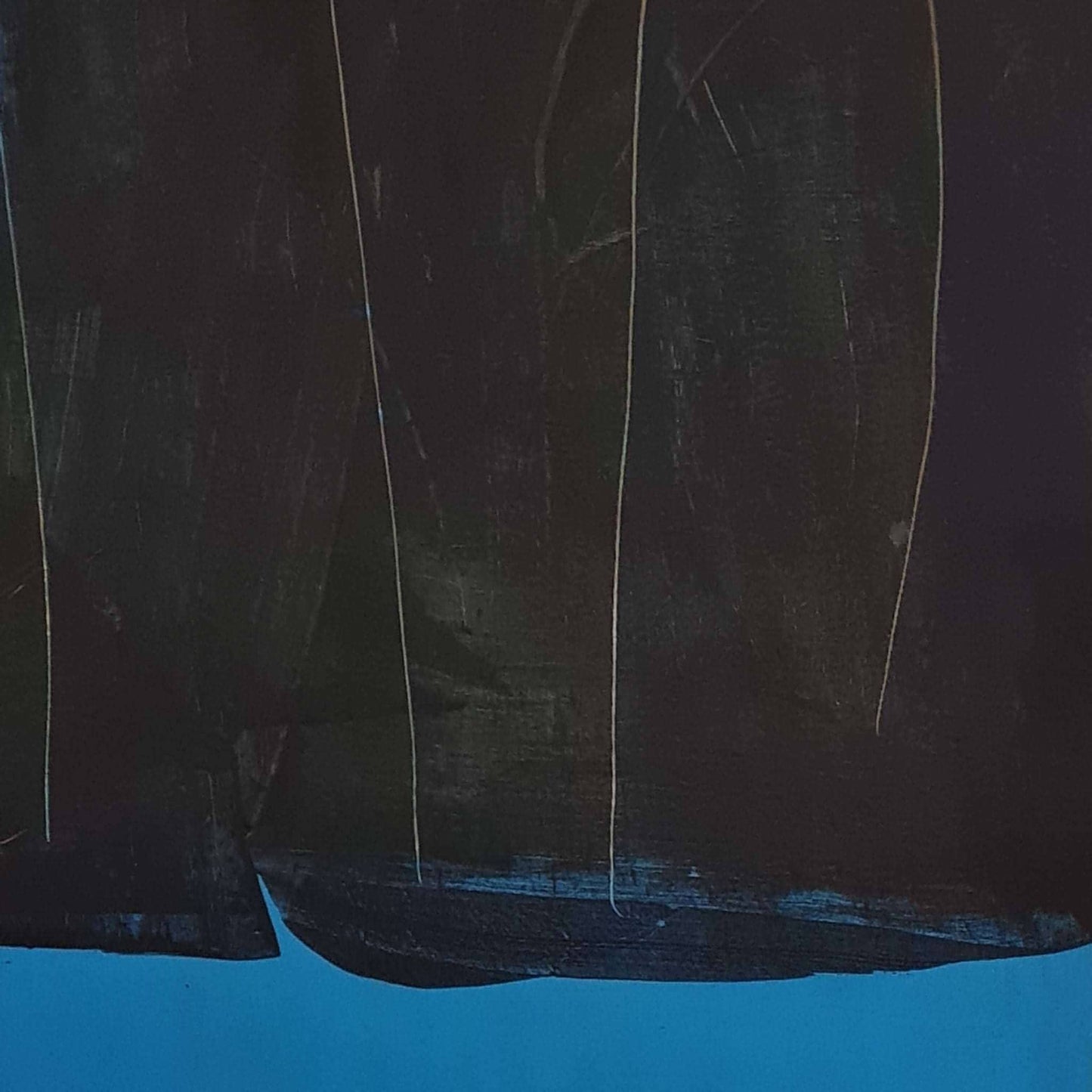  vorhandenes Unikat: Der Berg ruft / 160 x 100 cm / blau  abstrakte acrylbilder auf leinwand