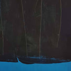 Abstraktes Gemälde – Der Berg Ruft – Zeitgenössische Kunst in Wohnraumansicht