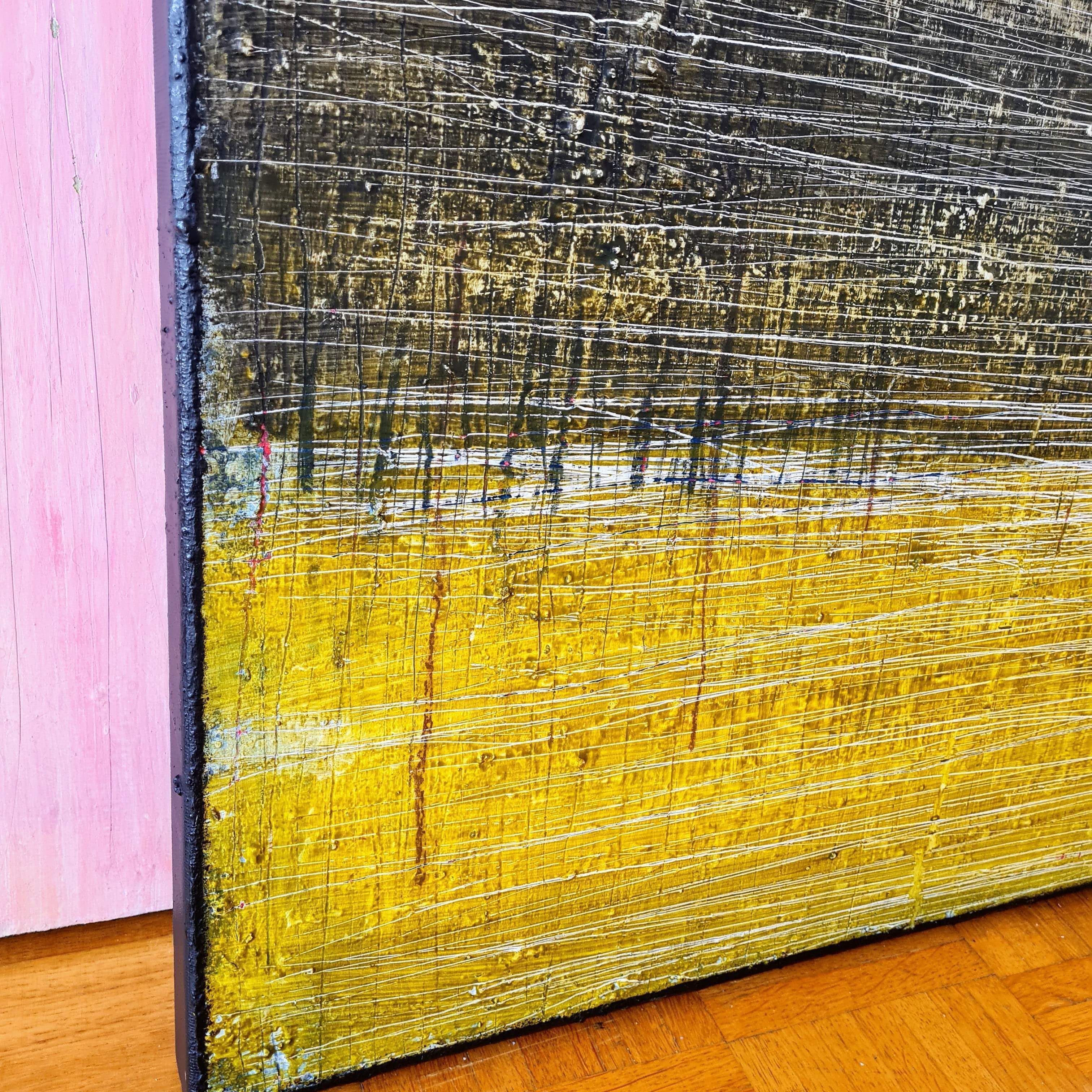 Personalisierte Auftragskunst und Gemälde: schwarz-gelbes-bild-modern – Kategorie: Originalgemälde – Hersteller: 