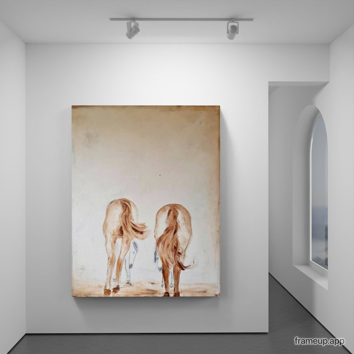 Elterliche Fürsorge / 190 x 150 cm / braun  abstrakte acrylbilder auf leinwand