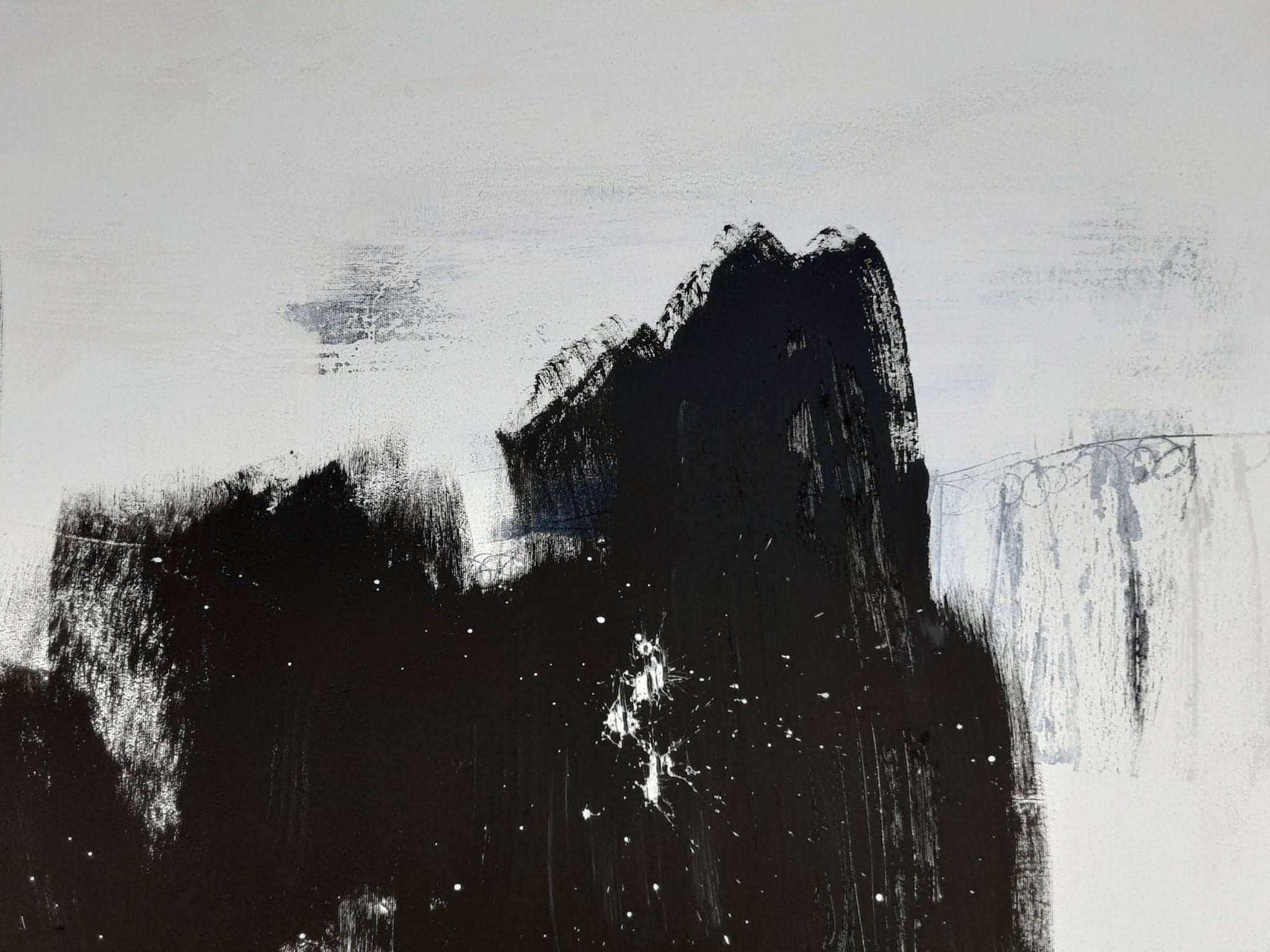 Großes schwarzweiß Bild - Freie Bahn – sofort versandbereites Leinwandbild in nan, großes Kunstwerk für moderne Wohnräume