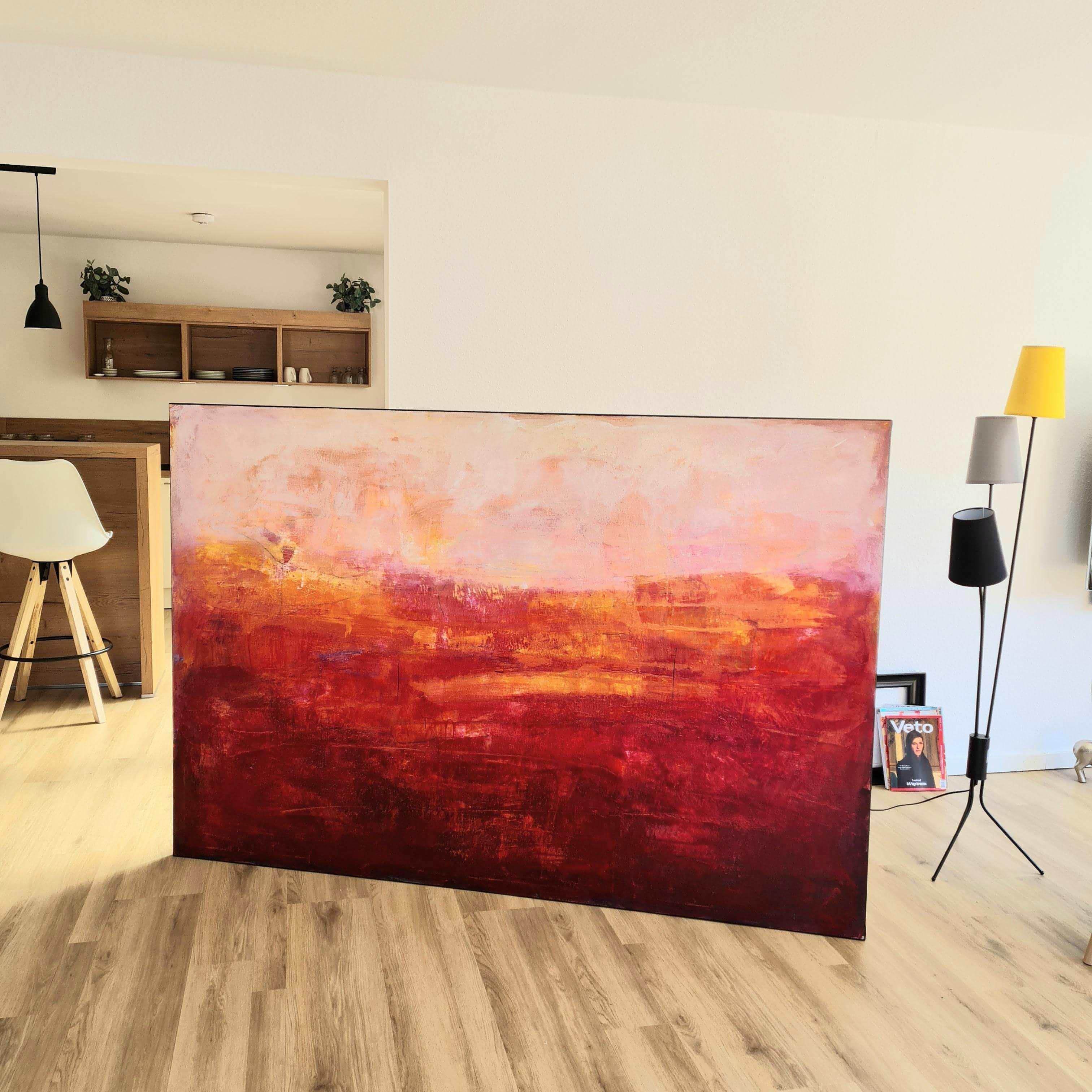 Personalisierte Auftragskunst und Gemälde: rote-sehr-grosse-bilder-auf-leinwand – Kategorie: Originalgemälde – Hersteller: