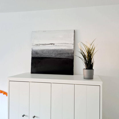 Schwarzweißes Landschaftsbild mit starken Kontrasten Abstrakte Bilder & moderne Auftragsmalerei, abstrakte große bilder online kaufen, Auftrags Malere