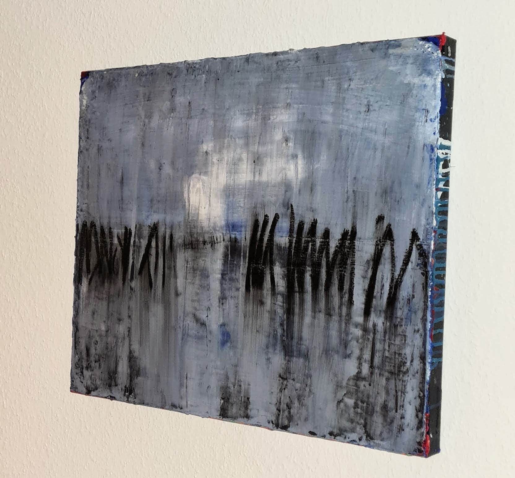 Personalisierte Auftragskunst und Gemälde: blaue-bilder-auftragskunst-lagerfeuer – Kategorie: Originalgemälde – Hersteller: 