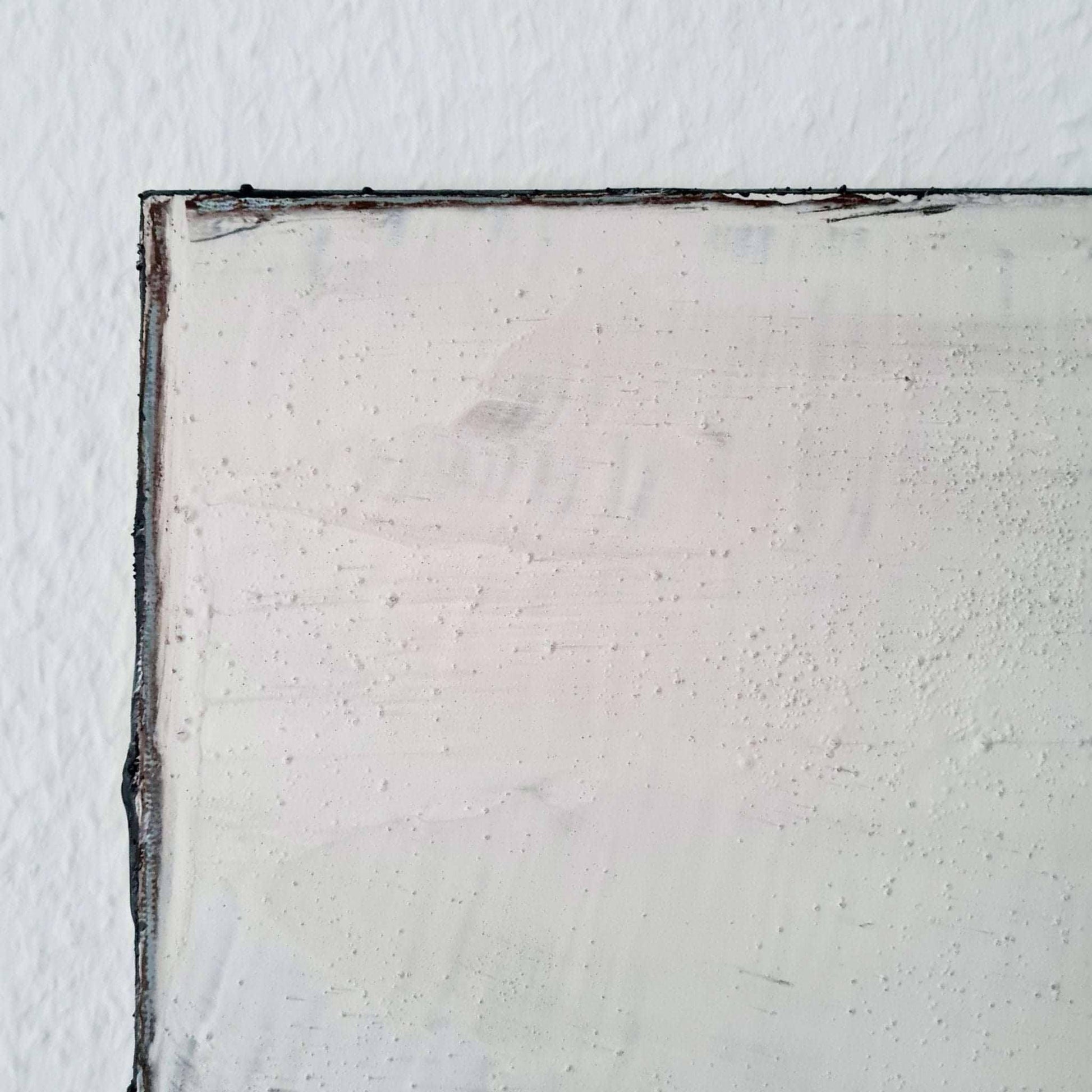 Abstraktes graue Gemälde in Betongrau mit Struktur und schwarzem Rand Abstrakte Bilder & moderne Auftragsmalerei, abstrakte große bilder online kaufen, Auftrags Malere
