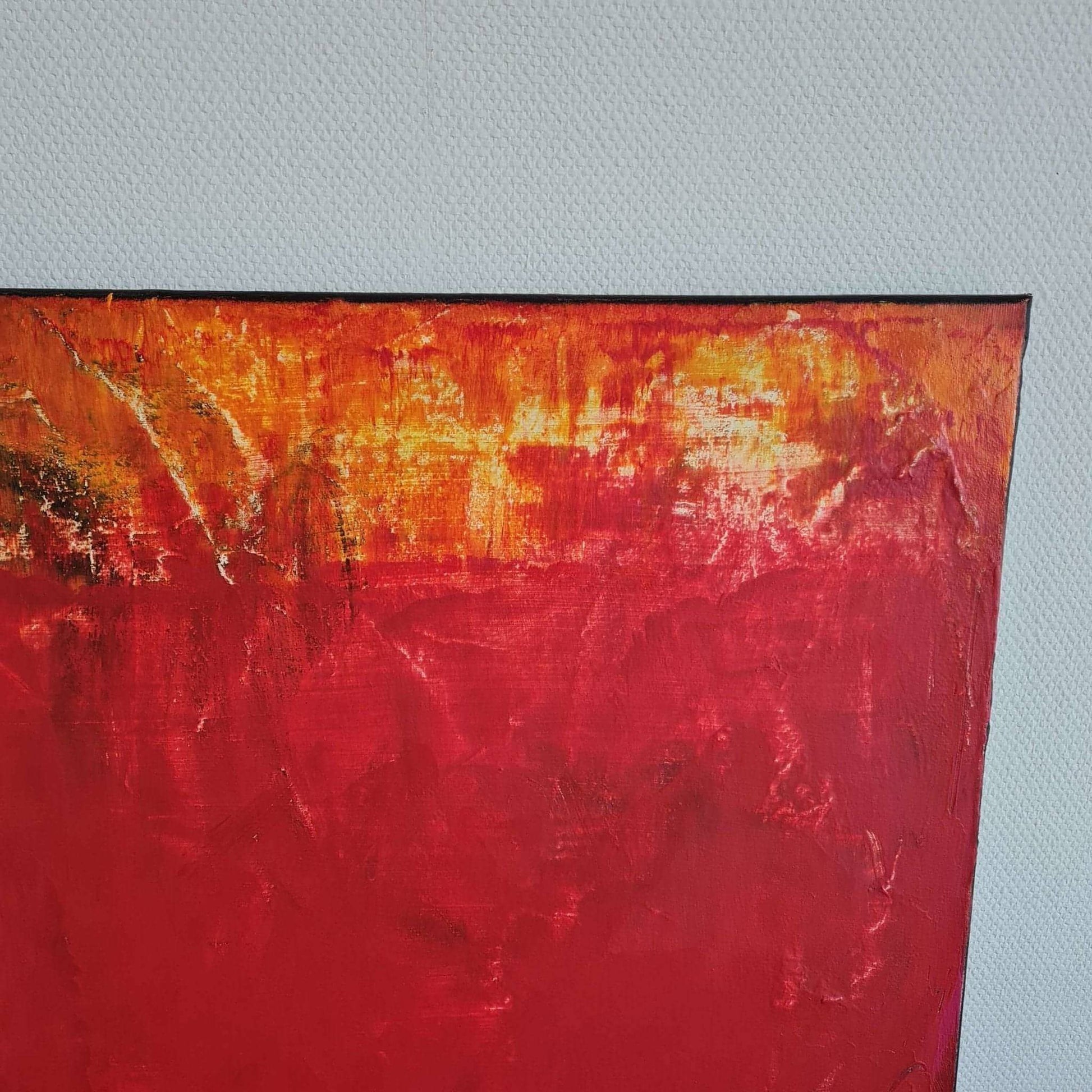 Warme Herbstsonne" - Abstraktes Gemälde in quadratischem Format Abstrakte Bilder & moderne Auftragsmalerei, abstrakte große bilder online kaufen, Auftrags Malere