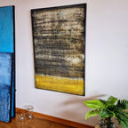 Personalisierte Auftragskunst und Gemälde: schwarz-gelbes-bild-modern – Kategorie: Originalgemälde – Hersteller: 