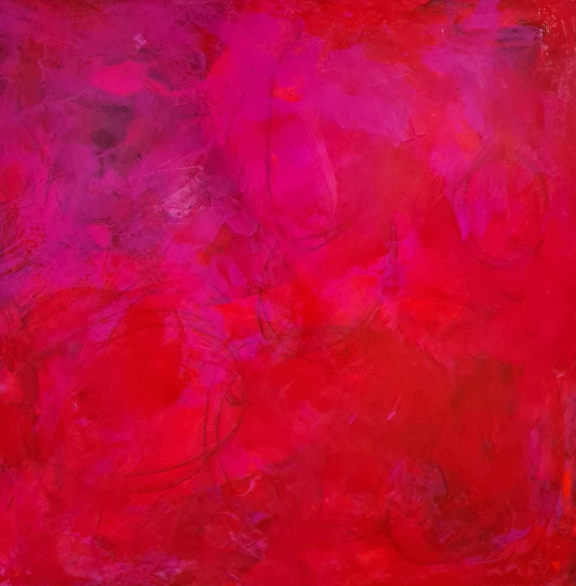 Das Bilderset „Stärke“ der Künstlerin Conny Wachsmann besticht durch ausdrucksstarke Rottöne und einen Hauch von Lila in dynamischen, wirbelnden Schichten – ideal für einzigartige Dekorationen oder Bildersets mit kräftiger, strukturierter Energie.