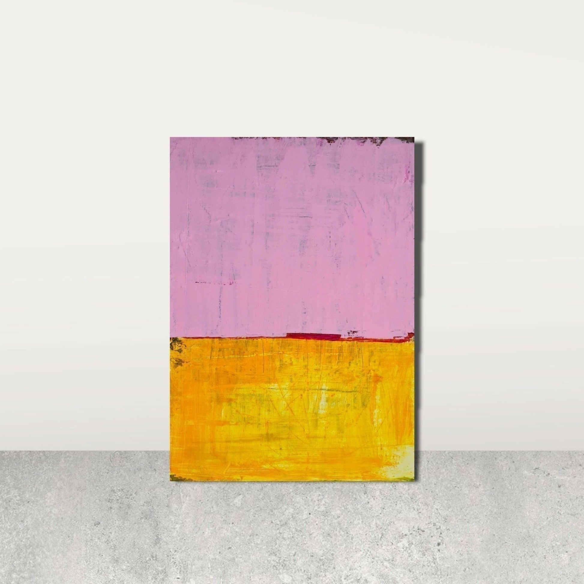Individuelles Kunstwerk - Pink-gelbes, modernes Bild auf Bestellung Abstrakte Bilder & moderne Auftragsmalerei, abstrakte große bilder online kaufen, Auftrags Malere