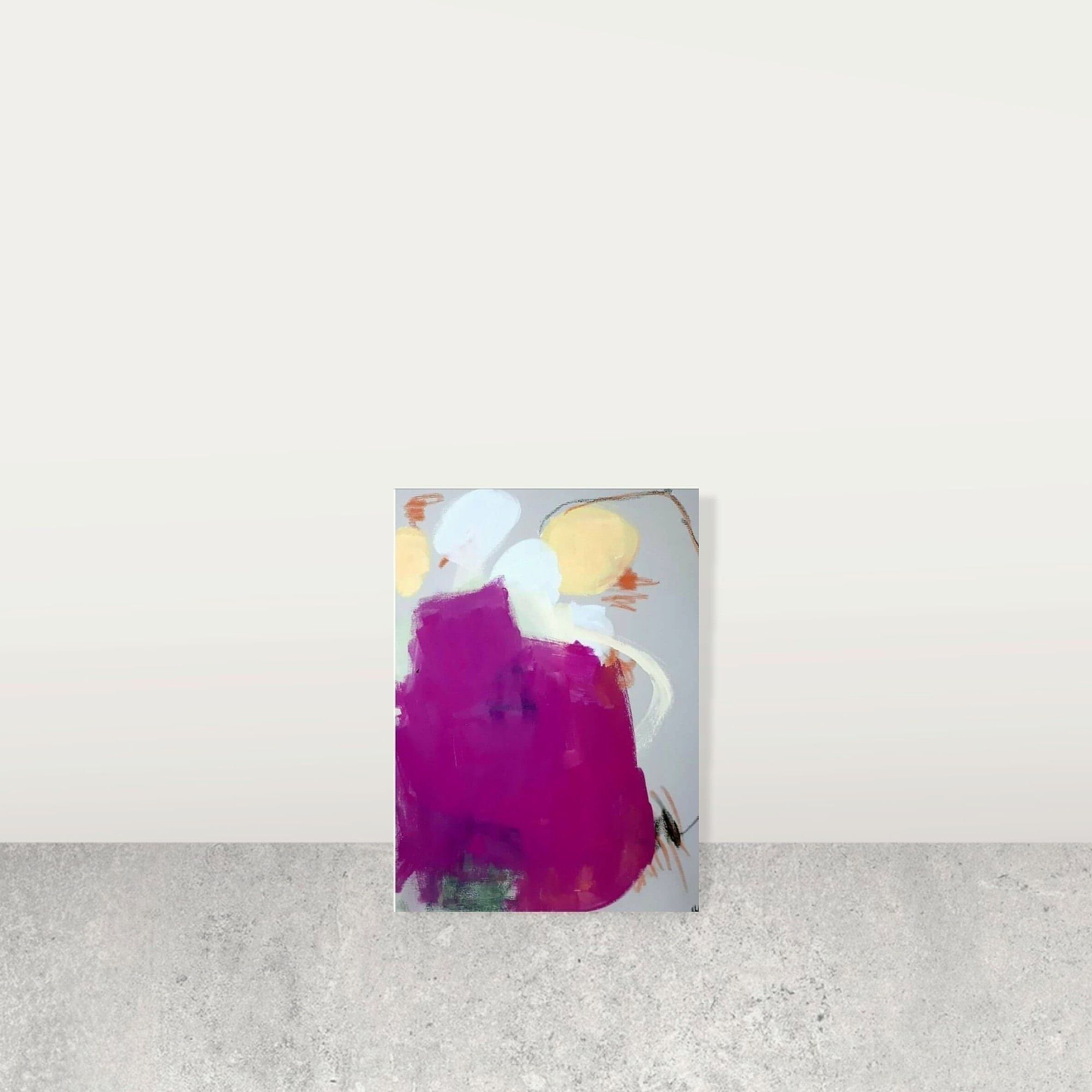  vorhandenes Unikat: Wettersessel / 60 x 40 cm / lila  abstrakte acrylbilder auf leinwand