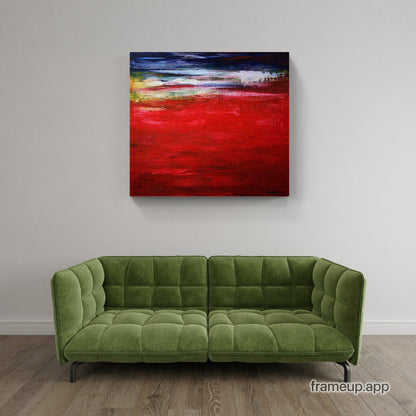 rotes abstraktes Bild als Auftragskunst bestellen "Traumreise" Abstrakte Bilder & moderne Auftragsmalerei, abstrakte große bilder online kaufen, Auftrags Malere
