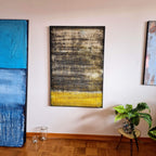 Personalisierte Auftragskunst und Gemälde: schwarz-gelbes-bild-modern – Kategorie: Originalgemälde – Hersteller: 