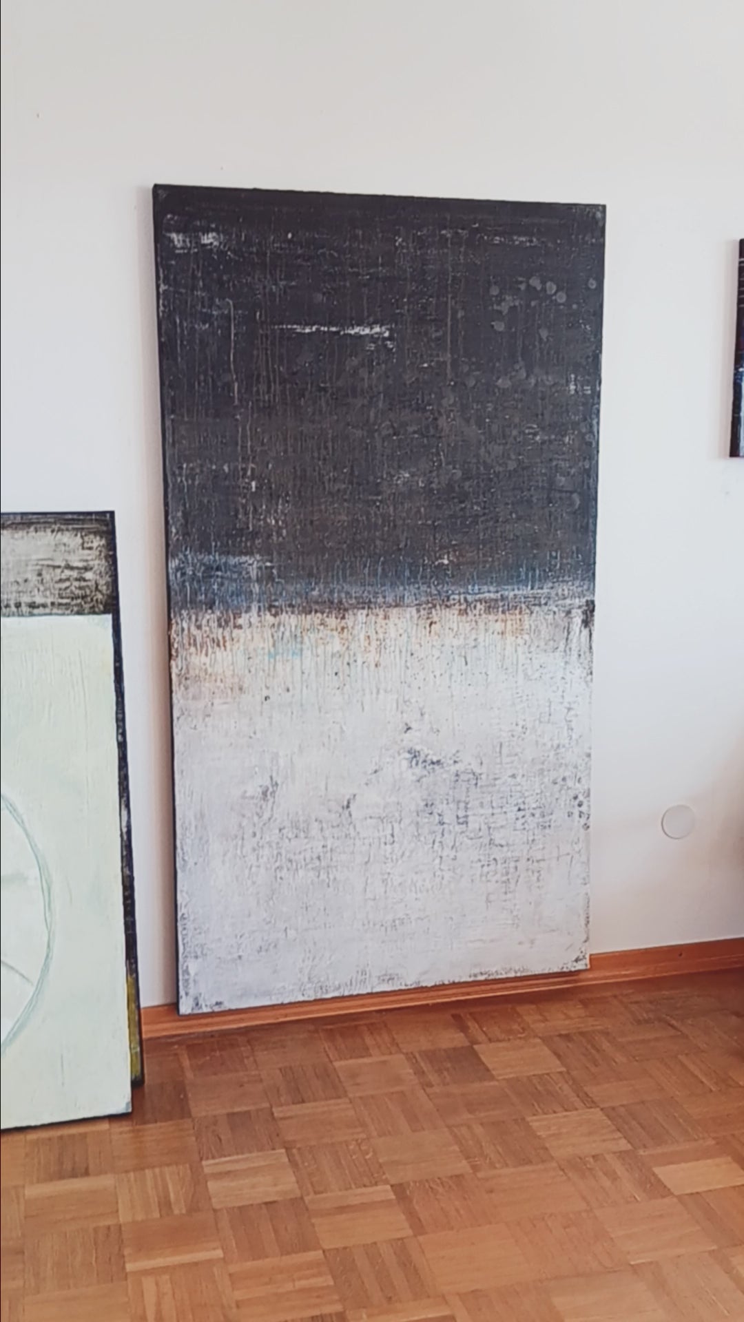 Abstraktes Gemälde – Nachtregen