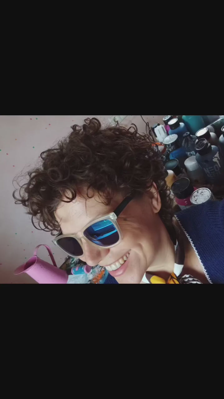 Abstraktes Gemälde – Zwei In Einem Boot