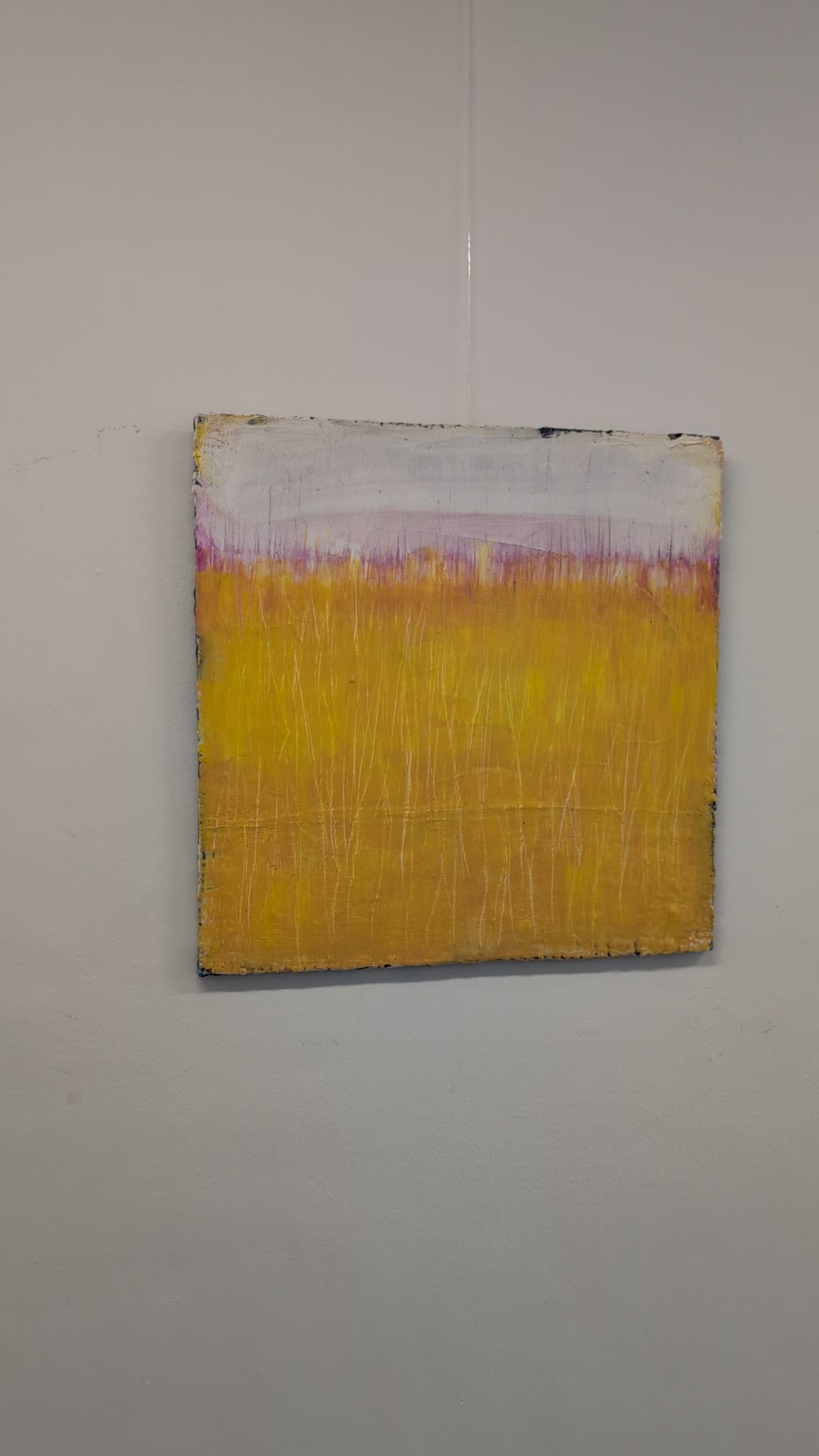 Abstraktes Gemälde Gelb – Gelbes Bild Sommwiese 80 X 80 Cm Einzelstück