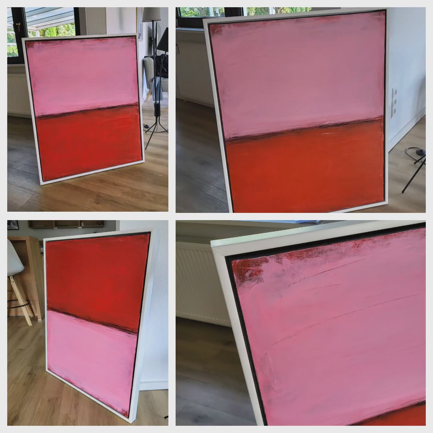 Abstraktes Gemälde Rot – Abstrakte-bilder-in-rot-und-pink