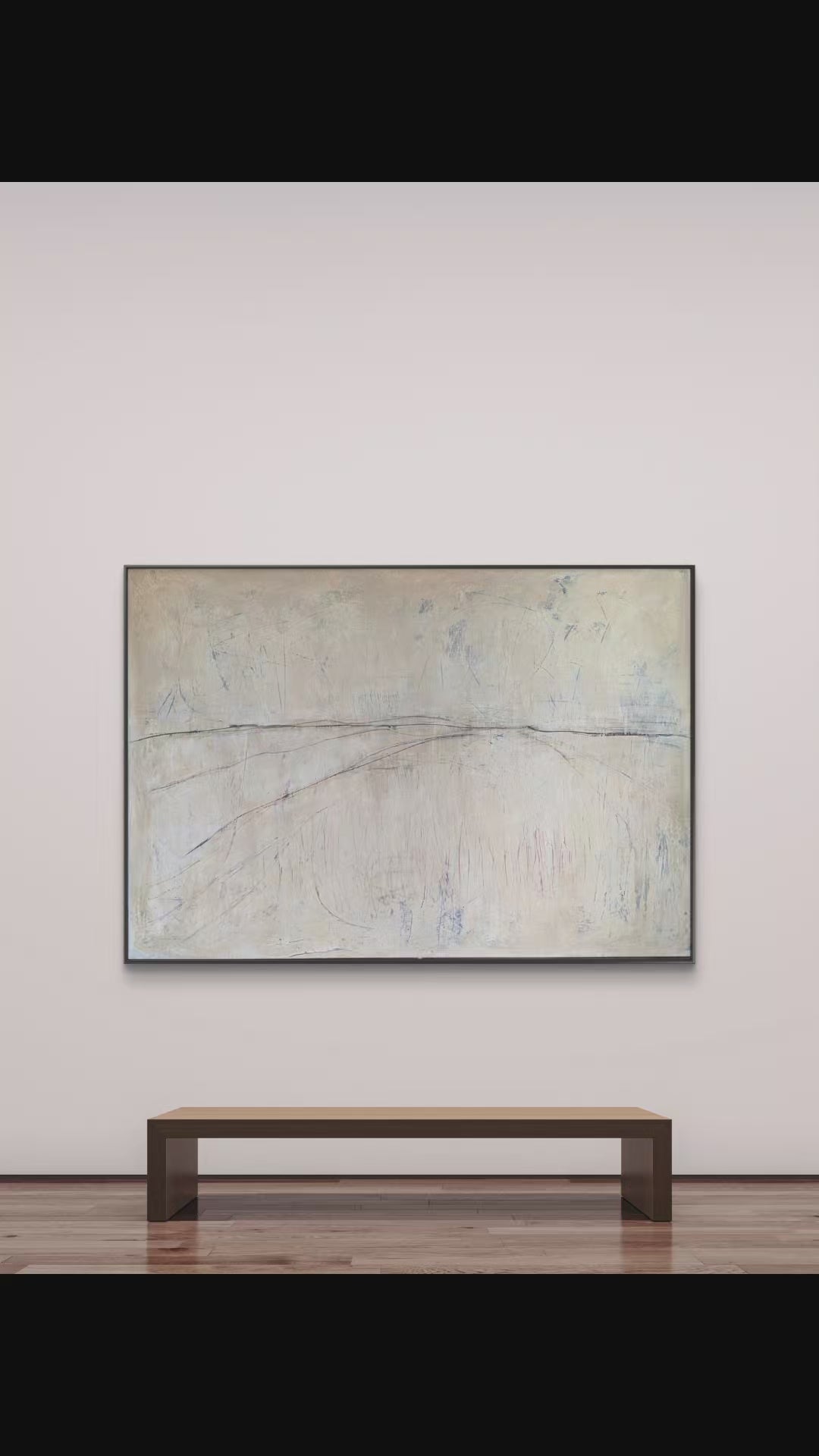 Findung neuer Wege ✦ Bild in Beige Großformat – Kuratiert von Singulart 200x135cm