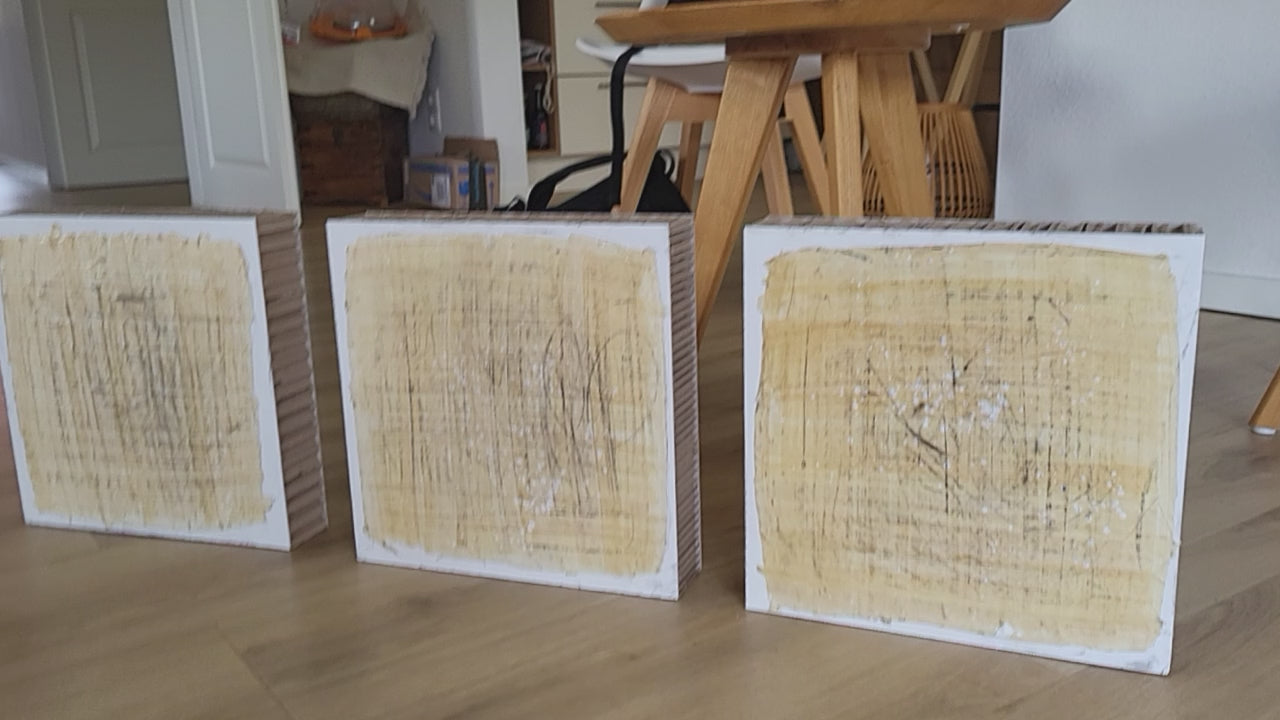 Abstraktes Gemälde – Lorelei - Pappwabenoptik