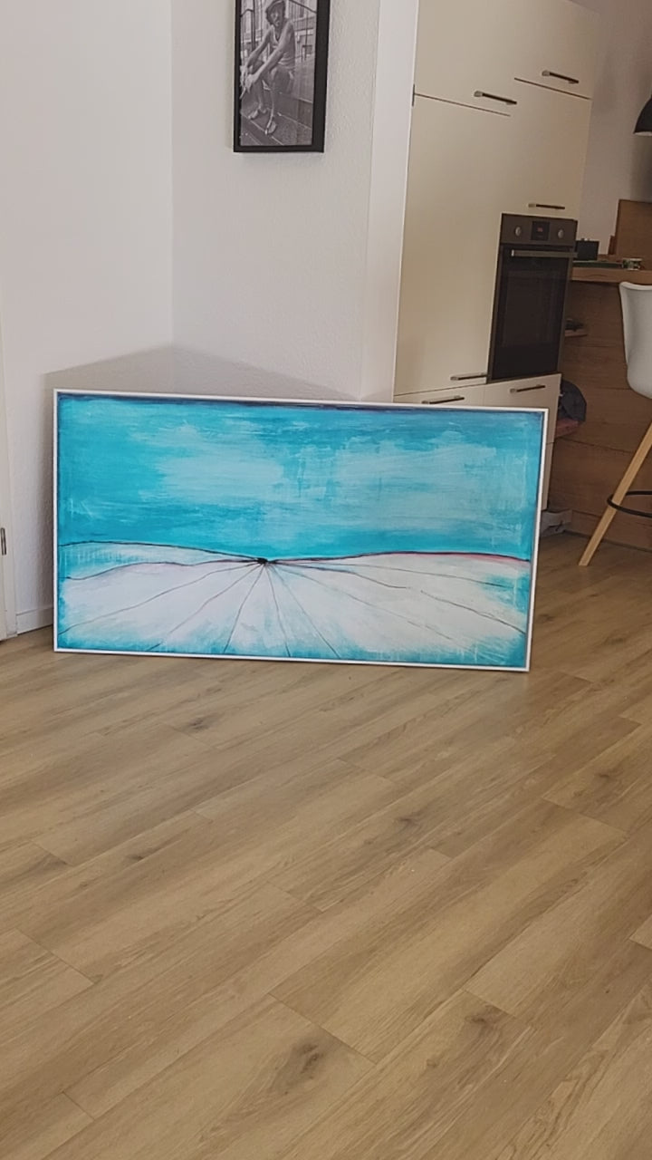 Abstraktes Gemälde Blau Groß – Blaue-grosse-bilder