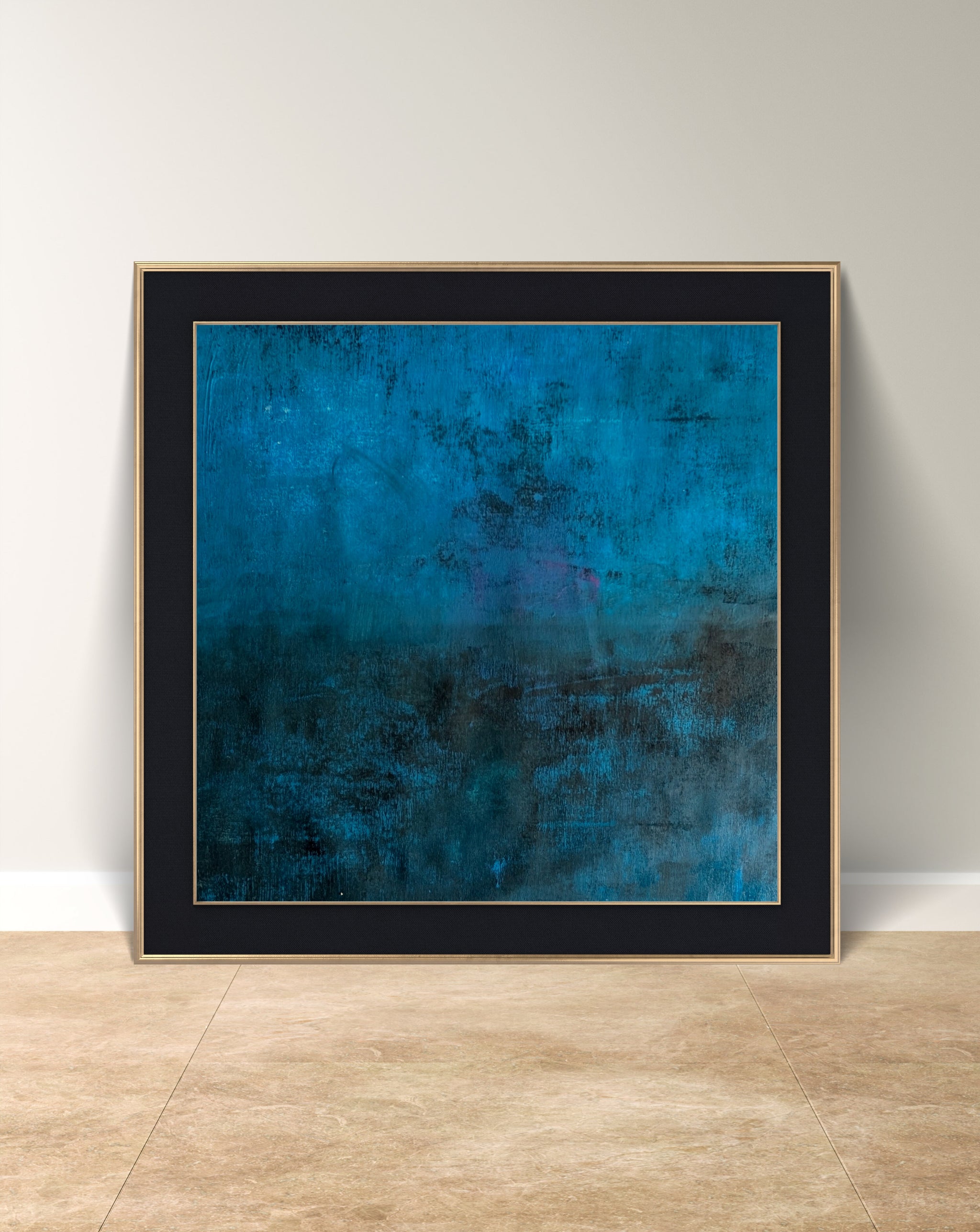 Blaue Studie auf Rolle