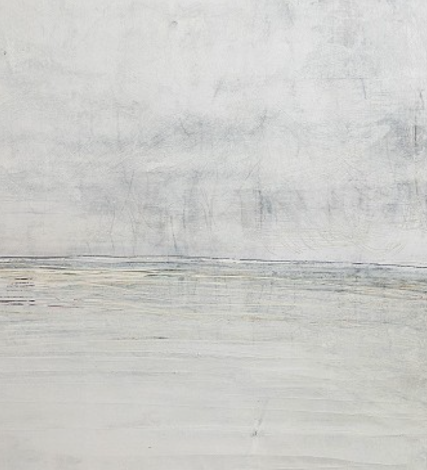 Licht am Horitont ✦ Weißes Gemälde – Kuratiert von galerie artvergnuegen