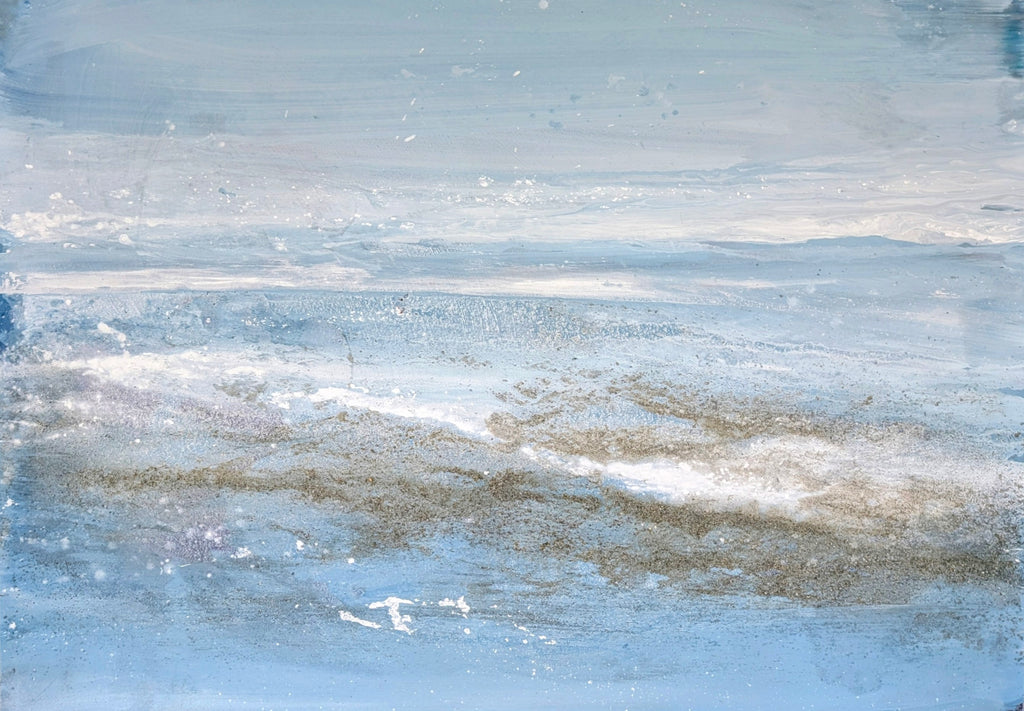 Nordseestrand - blaues Bild - 160 x 120 cm