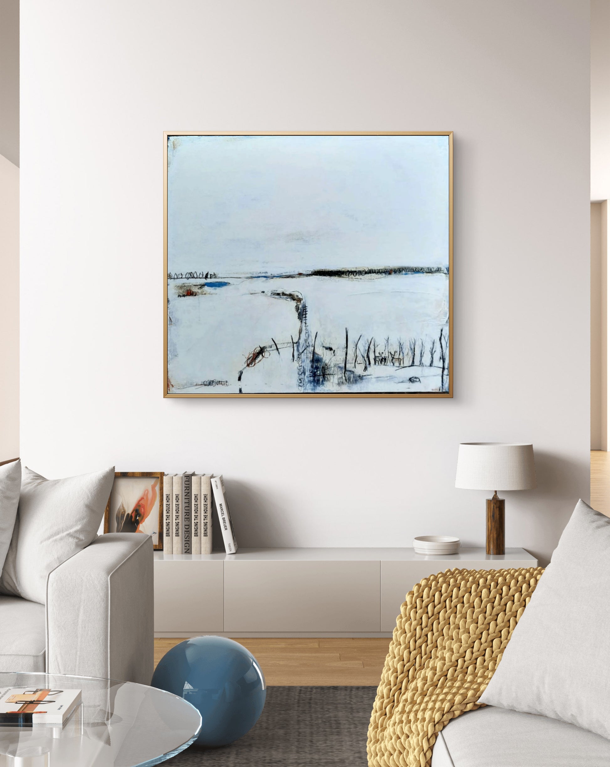 Rehfamilie - weißes Bild