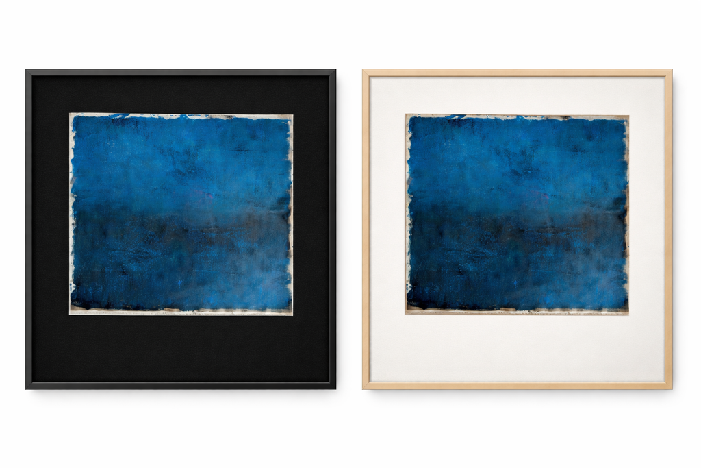 Blaue Studie auf Rolle
