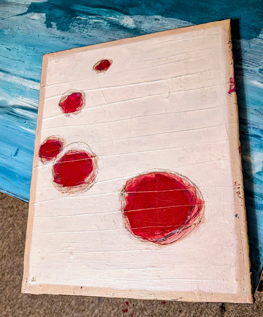 Nachhause kommen - beige rot