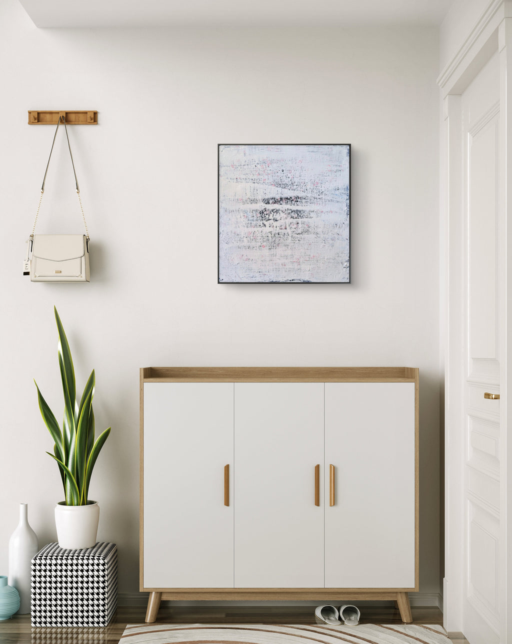 Weisses Bild 60 x 60 cm Blaue Stunde