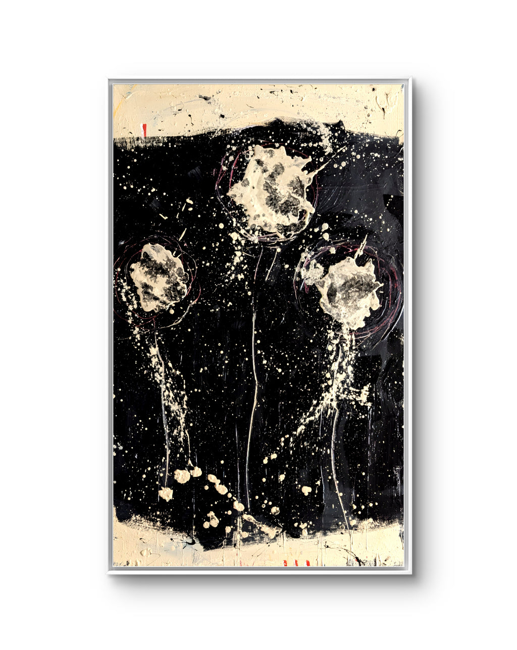 Schwarz Beige - Blütensinfonie