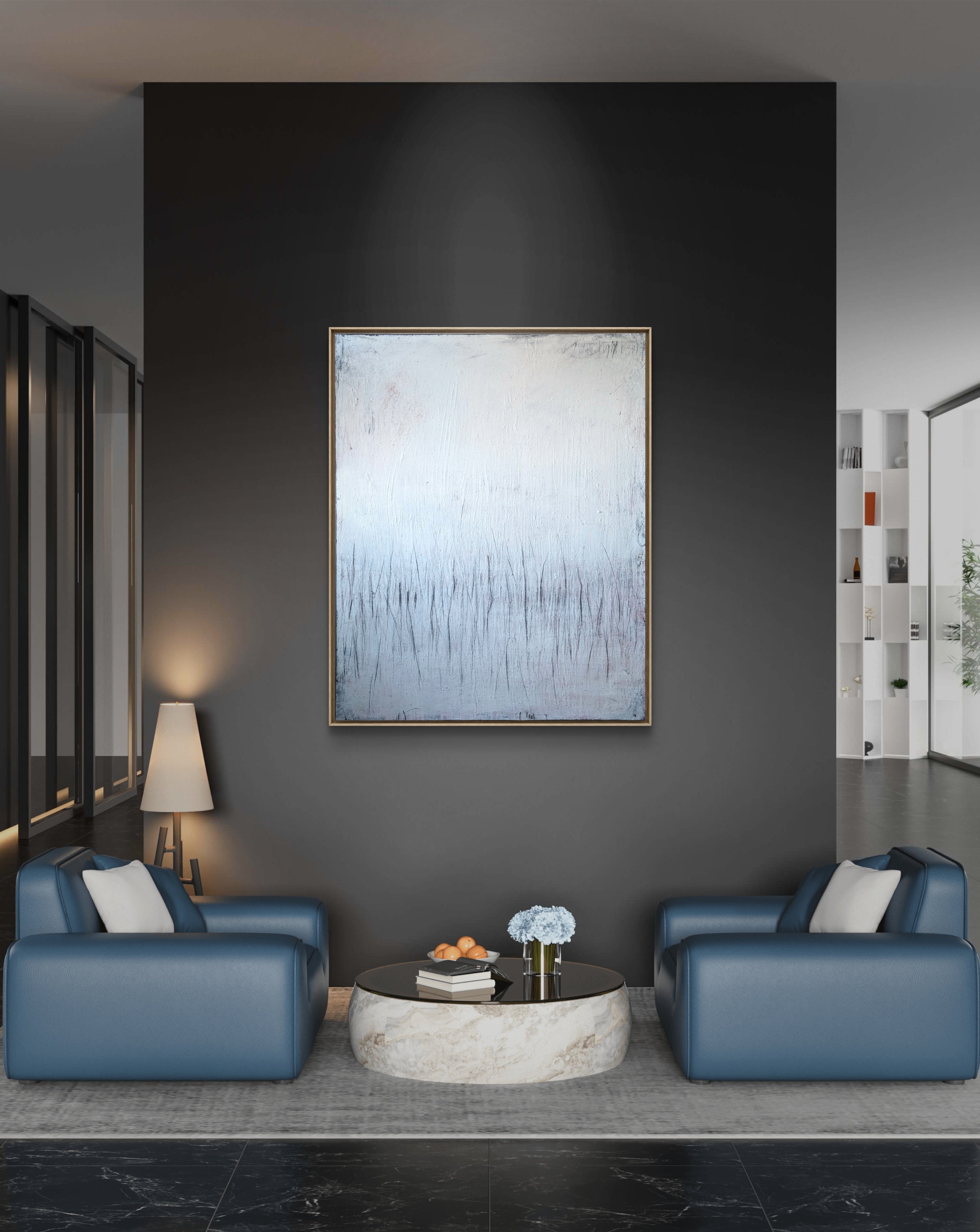 großes weißes Bild Serie Tagesschnuppen II von II – Individuelles Wandbild für modernes Wohnen