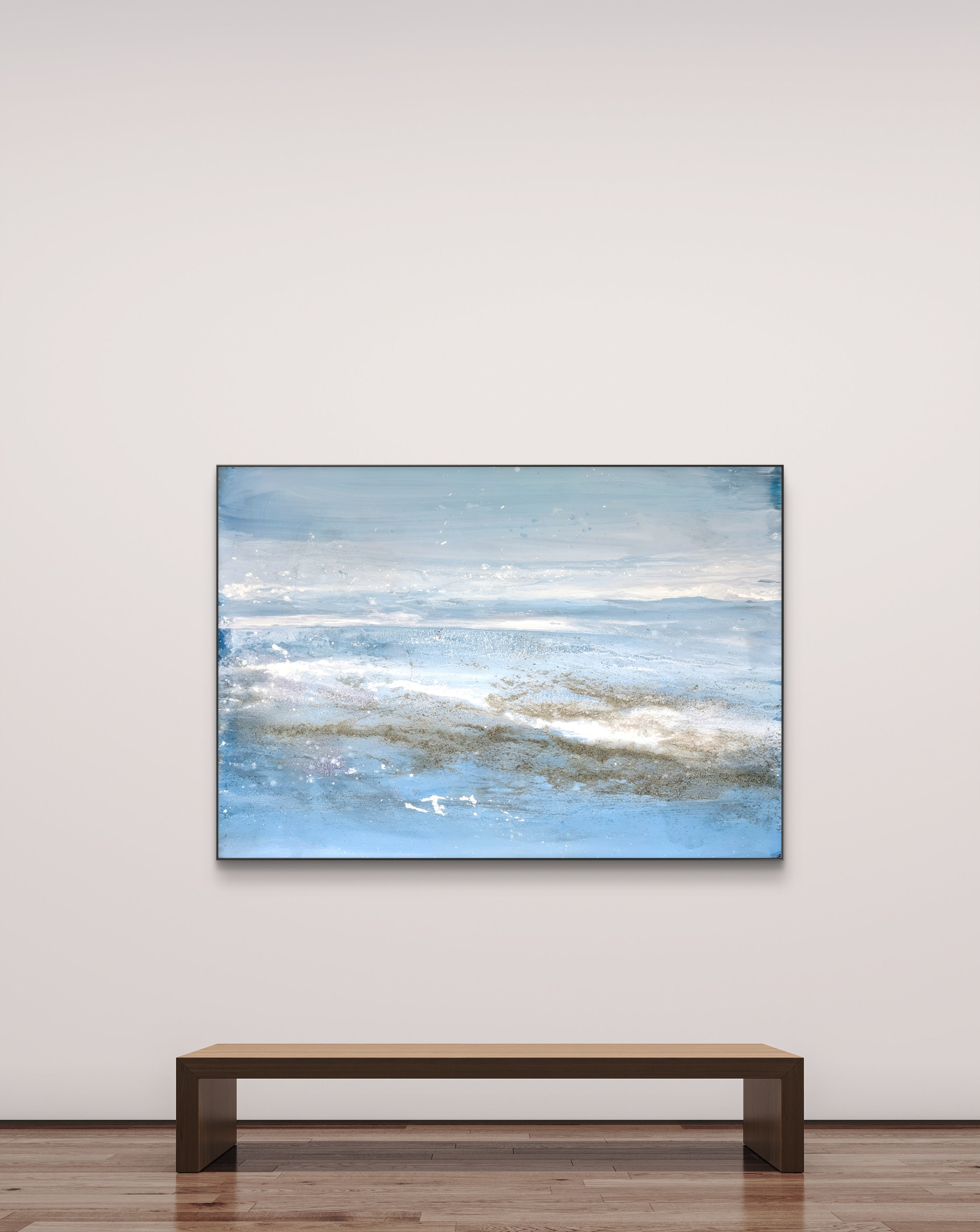 Nordseestrand - blaues Bild - 160 x 120 cm