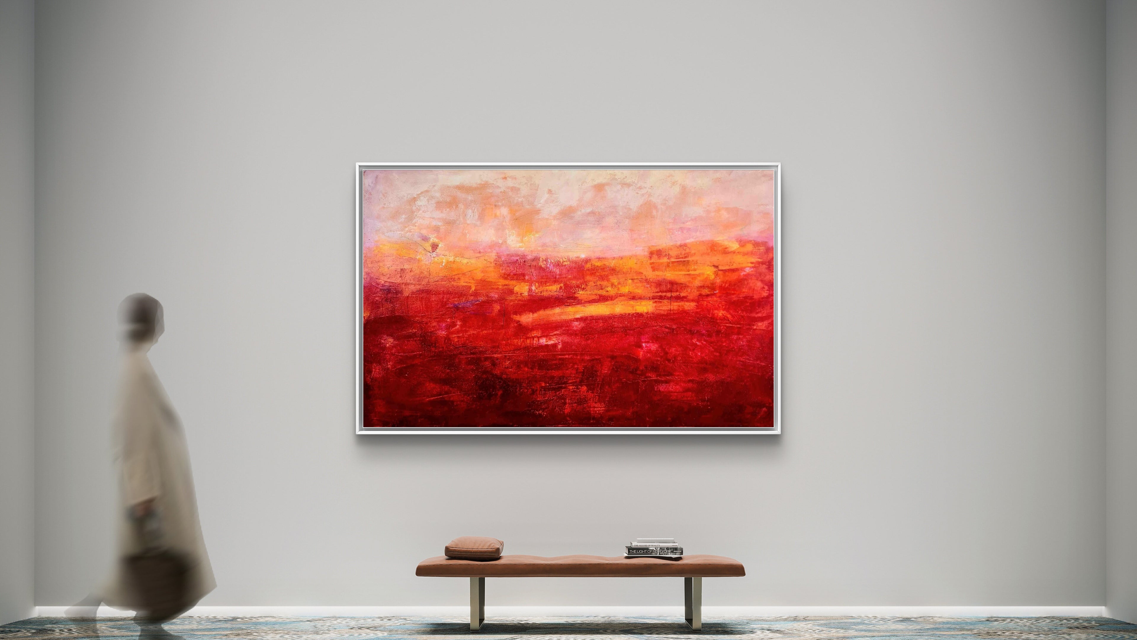 Freies Spiel ✦ Rotes Großformat – Kuratiert von Galerie artvergnuegen 200x135cm