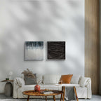 Bilder Duo in grün weiss und schwarz