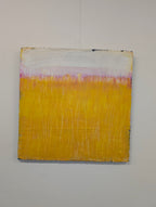 Abstraktes Gemälde Gelb Bild Sommwiese 70 X 70 cm Einzelstück – Individuelles Wandbild für modernes Wohnen