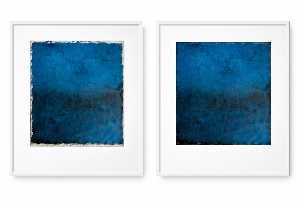 Blaue Studie auf Rolle
