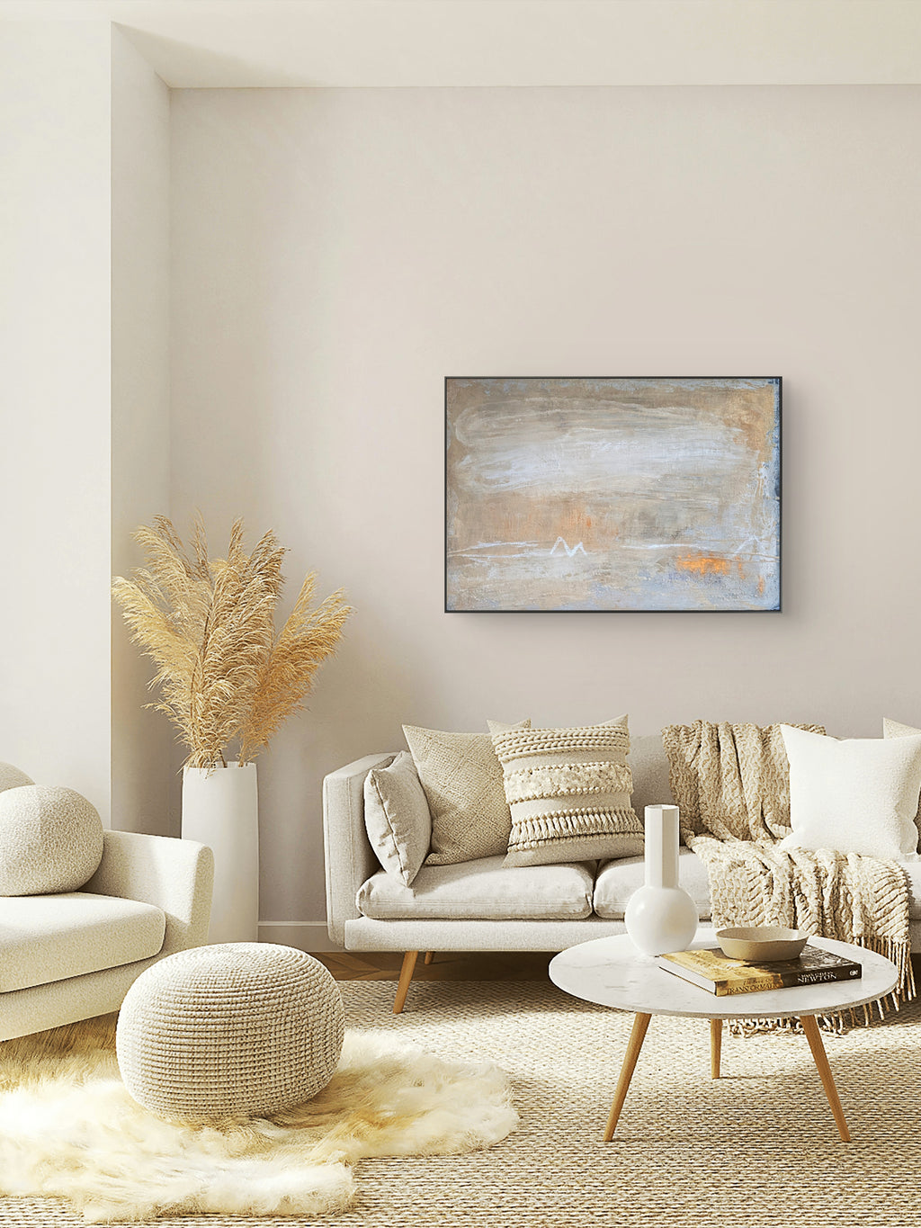 Bild in beige ✦ International ausgestelltes Unikat (Singulart-Kollektion)
