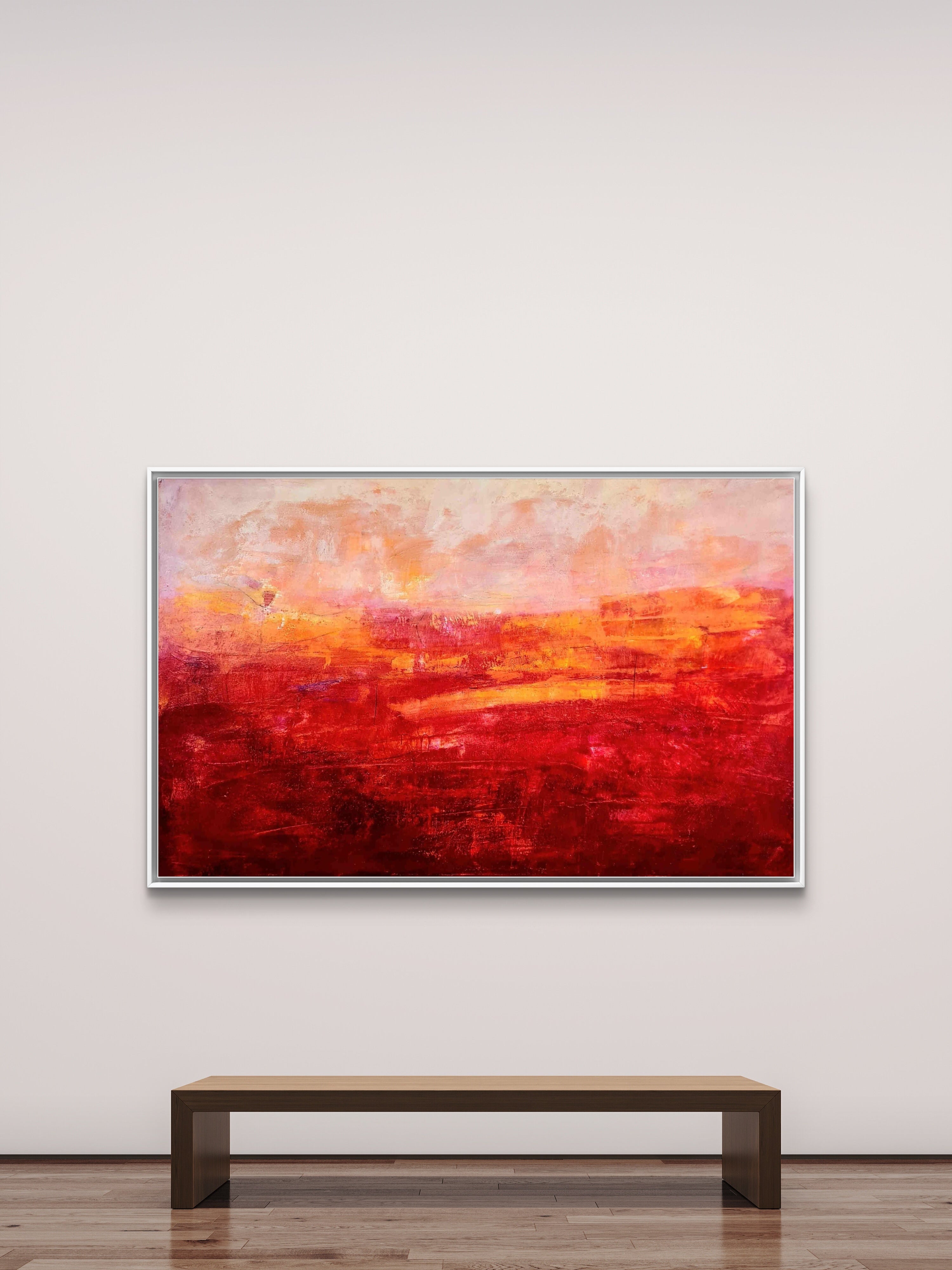 Freies Spiel ✦ Rotes Großformat – Kuratiert von Galerie artvergnuegen 200x135cm